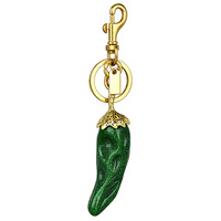 Porte-clés fantaisie en forme de piment simulé, pendentif végétal émaillé mignon, accessoire de décoration tendance pour sac à dos, pour les amateurs de cuisine