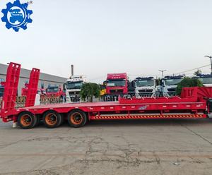 Xe đầu kéo rơ moóc sàn thấp loại nặng 4 trục, tải trọng 100 tấn, chuyên chở ô tô bán - Product Image 3