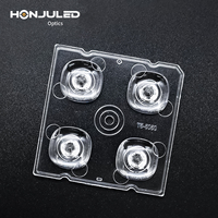 Module d'optique LED multi-angle HONJU en matériau PC, lentille LED pour éclairage intérieur commercial, prise en charge de la personnalisation du moule