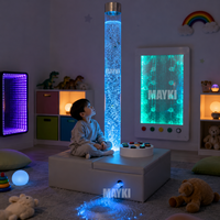 Équipement de Salle Sensorielle : Tube à Bulles LED Interactif d'Angle, Expérience Visuelle Calmante, Kit de Fibres Optiques