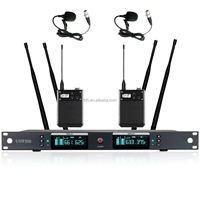Sistem Mikrofon Nirkabel Profesional TNH RMD24S 2 Kanal UHF True Diversity Mikrofon Genggam untuk Karaoke dan Konferensi
