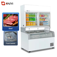 Réfrigérateur vertical commercial combiné congélateur, refroidisseur de crème glacée pour supermarché