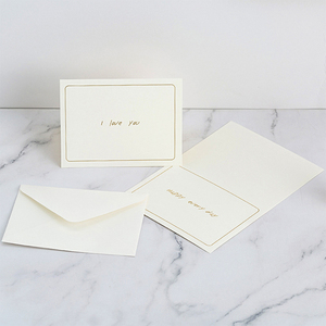 การ์ดอวยพรซองจดหมาย DIY,ที่ปั๊มร้อนสไตล์เกาหลีอวยพรวันเกิดขอขอบคุณข้อความสำเร็จการศึกษาครึ่งพับการ์ด - Product Image 6