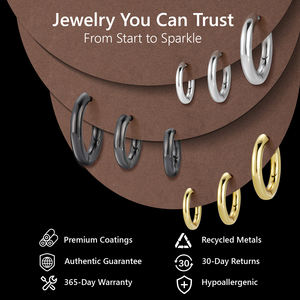 Envío Gratis, Pendientes Huggie Hipoalergénicos de Plata de Ley 925, Joyería para Mujer y Hombre, Regalos, Pendientes Delicados Chapados en Oro de 14K - Product Image 2