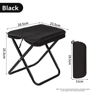 Ultra-Light <b>Portable</b> Train Queuing Chair Outdoor Foldable Oxford Metal <b>Stool</b> for Camping Picnic Pencil Case Handbag Design - Product Image 2