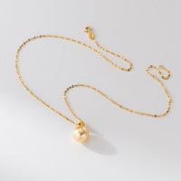 Collier tendance en argent sterling 925 plaqué or 18 carats avec perles d'eau douce naturelles