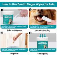 Toallitas Dentales Desechables para Mascotas OEM, Almohadillas de Limpieza Bucal, Eliminan Manchas, Refrescan el Aliento para Perros y Gatos, Venta al Por Mayor