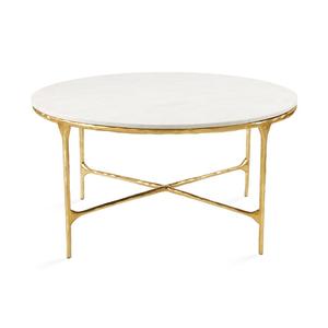 <b>Round</b> <b>White</b> Marble Sintered Stone <b>Table</b> Top with Stainless Steel Edge Gold| Luxury Commercial Tabletop Wholesale - Product Image 4