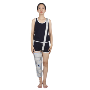 Inmovilizador de Rodilla Ajustable de Tres Paneles con 6 Correas, Soporte de Fijación Postoperatoria, Férula Ortopédica para Rodilla - Product Image 3