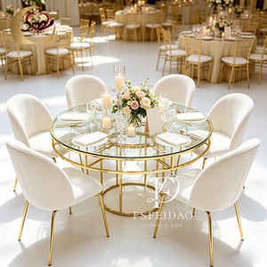 Chaise de salle à manger rembourrée en tissu velours, design moderne et luxueux, gain de place - Product Image 4