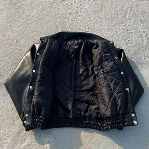 Мужская стильная куртка из натуральной кожи с вышивкой - Product Image 3