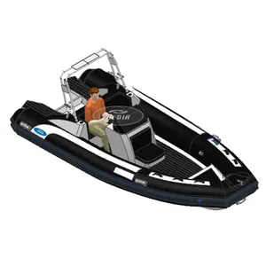 Hedia Sport aluminium RIB 520 dalam V Hypalon RIB tiup kaku perahu 17ft rib untuk dijual