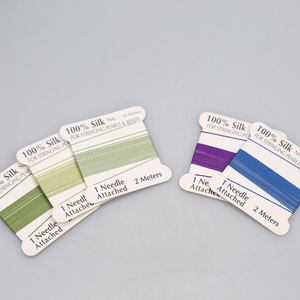 Hobbyworker थोक 2 # आपूर्ति 100% प्राकृतिक चमकीले हरे मनके रेशम की रस्सी के लिए गहने - Product Image 3