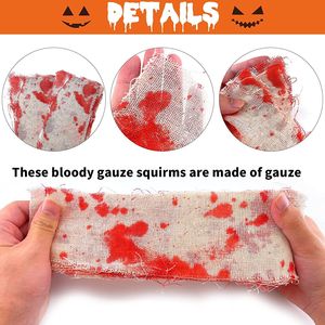 Bande de signalisation d'isolement en coton pour Halloween, motif sang, pour usage extérieur, accessoires de décoration de scène - Product Image 4