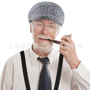 British Retro Hat Pipe Pocket <b>Watch</b> Suspenders Bow Tie Mustache Halloween Costume Props Men's Party <b>Set</b> - Product Image 5