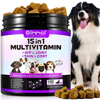 Oimmal Natural Organic 150 Soft Chews Pet Multi Vitamin Treats Supplement 15 in 1 Multivitamine pour chiens