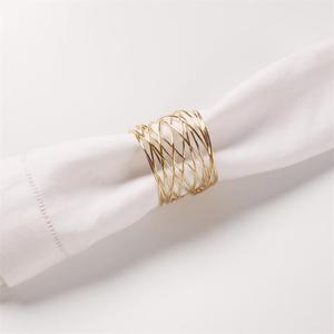 Galvanisierter Serviettenring für den Großhandel, Elegante Runde Tischdekoration in Gold für Restaurant, Hotel, Hochzeit - Product Image 5