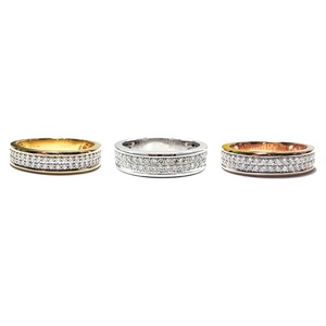 Anillo de Boda de Oro Blanco de 18K de Alta Calidad con Diamantes Naturales y Certificado, Anillo de Media Eternidad, Compatible con OEM, Proveedor Chino - Product Image 4