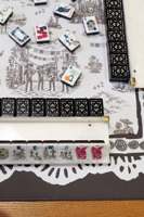 Tuiles de Mahjong Américaines Thème Jour des Morts Mexicain – Ensemble de Tuiles de Mahjong à Motif Jour des Morts pour Jeu de Société Portable