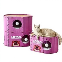 Vente en gros : Arbre à chat universel toutes saisons, avec grotte, lit en feutre multi-niveaux et structure d'escalade, respirant et chaud pour animaux de compagnie
