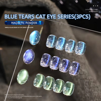 Vernis à ongles gel effet œil de chat bleu larmes d'ange 10ml, personnalisable avec logo OEM, paillettes scintillantes, gel magnétique pour ongles œil de chat