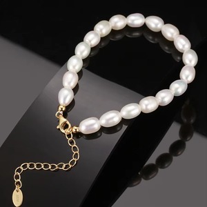Wholesale Natural Freshwater <b>Pearl</b> <b>Bracelet</b> Sterling <b>Silver</b> 925 Gold Plated Jewelry <b>Pearl</b> <b>Bracelet</b> - Product Image 4