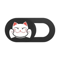 Penutup kamera Web kucing lucu Universal, stiker privasi telepon antimata-mata untuk Web Laptop PC Macbook Tablet
