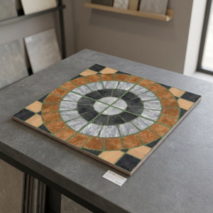 Azulejos de piso de estacionamiento rústico africano resistente de porcelana antideslizante de cuerpo completo con diseño en relieve 400x400mm suelo de cerámica para exteriores - Product Image 1