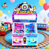 Lucky Trains Machine à grue d'arcade à monnayeur en métal, 2 joueurs, avec système de rédemption électronique de tickets, Loterie populaire en promotion