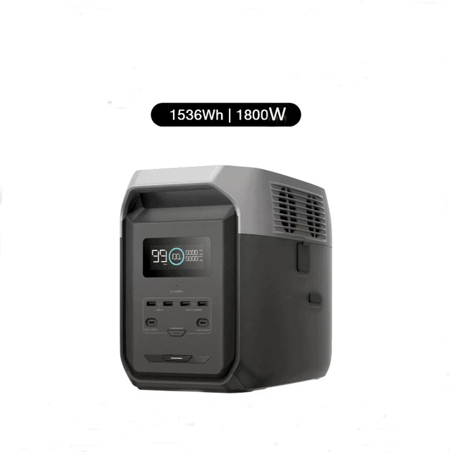 Delta 3 1500W 1800W 1536Wh Portable Power Station with Lifepo4 1024Wh UPS for Outdoor Camping-USB Interface & Charging Function