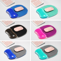 Tapis de souris de jeu imperméable antidérapant transparent de forme irrégulière en gel+TPU, couleur personnalisée, avec repose-poignet, anti-rayures