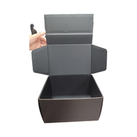 Boîte à chaussures de luxe personnalisée haut de gamme en carton noir, emballage en papier kraft, boîte d'expédition avec gaufrage
