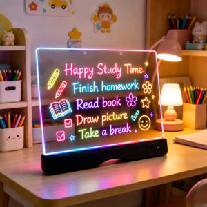 LED Akrilik Çizim Tahtası Neon Mesaj Panosu 7 Renk Dokunmatik Kısılabilir Şarj Edilebilir Yazılabilir Gece Lambası DIY Masa Lambası - Product Image 2