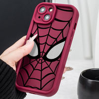Coque de téléphone à motif d'araignée Housse de protection antichoc pour téléphone Accessoire de téléphone compatible avec iPhone 15 14 13 12 11 XS XR X