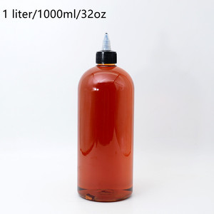 Ensemble de bouteilles en plastique HDPE vides pour huile d'olive et <span class=keywords><strong>vinaigre</strong></span>, avec distributeur à presser, 1 litre, 500 ml, 250 ml, avec bouchon à vis - Product Image 2