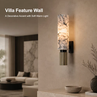 Lampe murale LED en pierre de style nordique moderne, vente en gros d'usine, pour salon, chambre à coucher, couloir