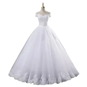 Robe De Mariage Vestidos New White Ivory Elegant Wedding Dresses for Brides Bottom Lace Sweetheart with Lace Edge Plus Size