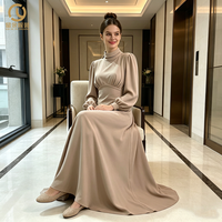 dames mode intérieur ouvert 2 pièces ensemble à manches longues dubaï turquie Ramadan abaya musulman longue robe pour les femmes