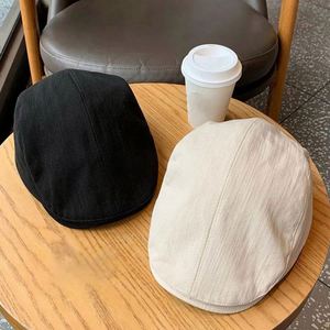 Casquette Newsboy Vintage Style Britannique Réglable pour Homme, Casquette Unie Simple Style Japonais pour Femme - Product Image 3