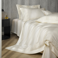 Parure de lit en coton égyptien 4 pièces 100 % coton, collection naturelle texturée, drap et housse de couette