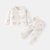 Conjunto de Ropa de Casa para Bebé de Algodón, Diseño Clásico Personalizado, Otoño Invierno, Pantalones y Ropa Cálidos y Gruesos