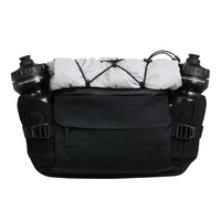 YOUK Sac banane unisexe portable 3L en nylon imperméable avec fermeture éclair, logo personnalisé, style vintage, pour sports décontractés en extérieur et VTT