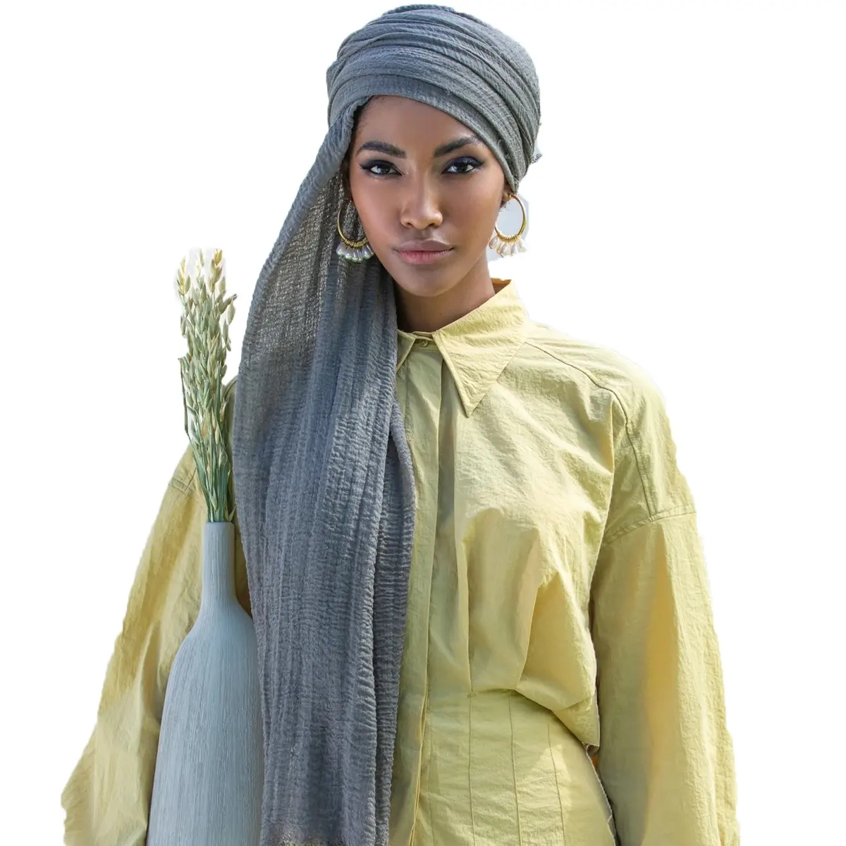 2022新しいスタイルプレーンファッショナブルな81色クリンクルコットンヒジャーブ女性アフリカのイスラム教徒のビスコースヒジャーブスカーフショール女性用