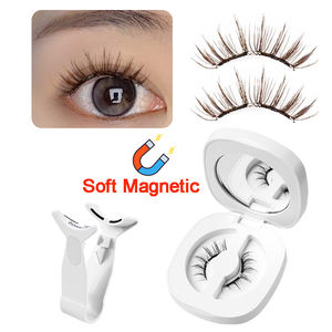 Kit de Pestañas Magnéticas Suaves Marrones al por Mayor, Pestañas Postizas en Tiras, Extensiones de Pestañas en Racimos, Fáciles de Usar para Principiantes, EM/ODM Disponible - Product Image 1