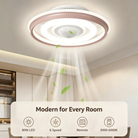 Ventilateur de plafond LED Yeyun, ventilateur de plafond sans pales moderne blanc pour la maison