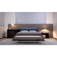 Zhida Neuerscheinung Hochwertiges Schlafzimmermöbel-Set zum Großhandelspreis Modernes Kingsize-Stoffbett mit Großem Kopfteil für Villen