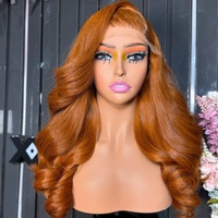 Perruque sans colle Mavis Bouncy Spring Curly marron foncé pour Lace Front, cheveux humains vietnamiens 13*4 HD vierges, ondulations lâches, double épaisseur