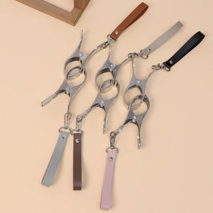 Metal Storage Clips with PU Leather Strap Baby Shoe Clips Drying <b>Keychain</b> Storage Goodies Welcome Gifts Promotional Portable - Product Image 4