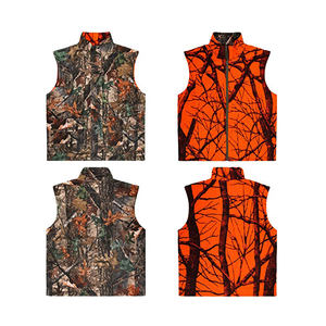 कस्टम डबल-पक्षीय पहनने वाले हरे वुडलैंड कैमो संतरे का शिकार नारंगी बनियान - Product Image 3