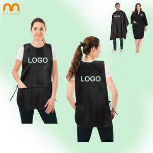 Bata de Barbero Personalizada de Poliéster Impermeable <span class=keywords><strong>para</strong></span> Salón de Belleza, Delantal de Estilista con Logotipo Personalizado - Product Image 1